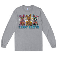 Heather Grey easter western bunnys happy easter Long Sleeve Tee - RanaPortraitStore