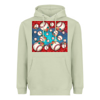 Matcha baseball paisley and jean pattern Heavyweight Hoodie - JahusDesignShop