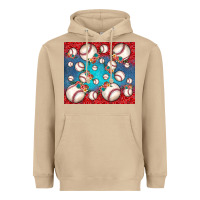 Mushroom baseball paisley and jean pattern Heavyweight Hoodie - JahusDesignShop