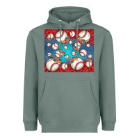 Sage baseball paisley and jean pattern Heavyweight Hoodie - JahusDesignShop
