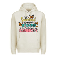 Oatmeal Heather i have survived too many storms to be bothered by raindrops malia Premium Hoodie - MaliasSmallBusiness