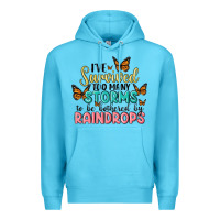 Ocean Blue i have survived too many storms to be bothered by raindrops malia Premium Hoodie - MaliasSmallBusiness