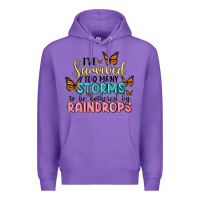 Purple i have survived too many storms to be bothered by raindrops malia Premium Hoodie - MaliasSmallBusiness