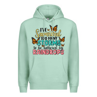 Seafoam i have survived too many storms to be bothered by raindrops malia Premium Hoodie - MaliasSmallBusiness