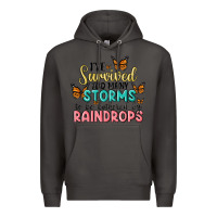 Smoke i have survived too many storms to be bothered by raindrops malia Premium Hoodie - MaliasSmallBusiness