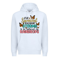 White i have survived too many storms to be bothered by raindrops malia Premium Hoodie - MaliasSmallBusiness