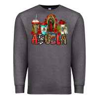 Charcoal Heather lady of guadalupe abuela coffee cups Premium Sweatshirt - Jasminsmagicworld