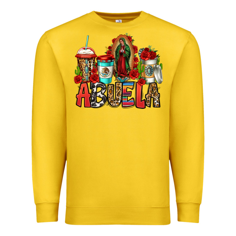 Lady Of Guadalupe Abuela Coffee Cups Premium Sweatshirt by Jasminsmagicworld | Teevron
