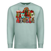 Seafoam lady of guadalupe abuela coffee cups Premium Sweatshirt - Jasminsmagicworld