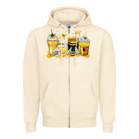 Sandshell bumble bee coffee cups Zipper Hoodie - Zillion Design Studio