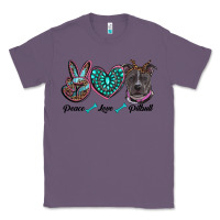 Lavender peace love pitbull Classic Tee - RanaPortraitStore