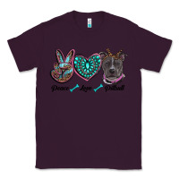 Plum peace love pitbull Classic Tee - RanaPortraitStore