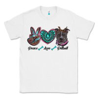 White peace love pitbull Classic Tee - RanaPortraitStore