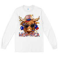 White moorica with cow billie wilder Long Sleeve Tee - texasbilliewilder