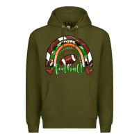 Army Green Football Rainbow Premium Hoodie - RanaPortraitStore