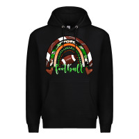 Black Football Rainbow Premium Hoodie - RanaPortraitStore