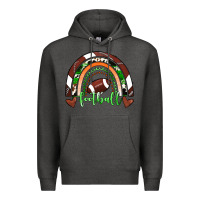 Charcoal Heather Football Rainbow Premium Hoodie - RanaPortraitStore