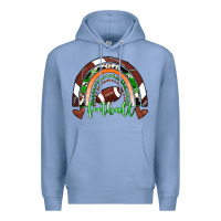 Colony Blue Football Rainbow Premium Hoodie - RanaPortraitStore
