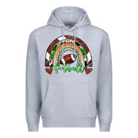 Heather Grey Football Rainbow Premium Hoodie - RanaPortraitStore