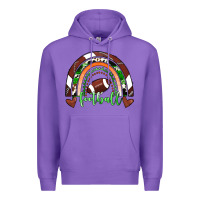 Purple Football Rainbow Premium Hoodie - RanaPortraitStore