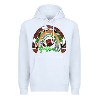 White Football Rainbow Premium Hoodie - RanaPortraitStore