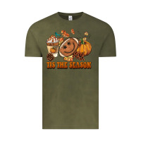 Vintage Olive tis the season football Vintage Tee - BarkalooDesign