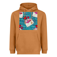 Meerkat valentines day envelope with hearts Heavyweight Hoodie - BundleAndBundleShop