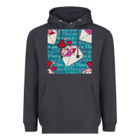 Smoke valentines day envelope with hearts Heavyweight Hoodie - BundleAndBundleShop