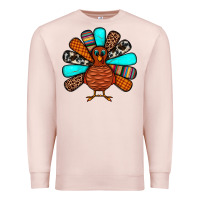Pale Pink Thanksgiving Turkey Premium Sweatshirt - JahusDesignShop
