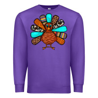 Purple Thanksgiving Turkey Premium Sweatshirt - JahusDesignShop