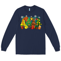 Navy christmas trees with softball Long Sleeve Tee - Zillion Design Studio