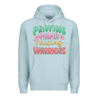 Blue Mist prying mama raising warriors malia Premium Hoodie - MaliasSmallBusiness