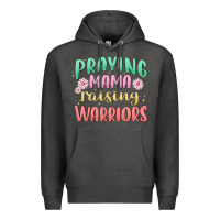 Charcoal Heather prying mama raising warriors malia Premium Hoodie - MaliasSmallBusiness