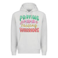 Dove Grey prying mama raising warriors malia Premium Hoodie - MaliasSmallBusiness