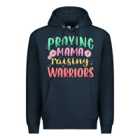 Navy prying mama raising warriors malia Premium Hoodie - MaliasSmallBusiness