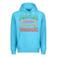 Ocean Blue prying mama raising warriors malia Premium Hoodie - MaliasSmallBusiness