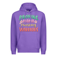 Purple prying mama raising warriors malia Premium Hoodie - MaliasSmallBusiness