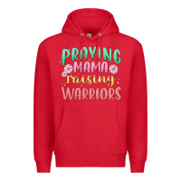 Red prying mama raising warriors malia Premium Hoodie - MaliasSmallBusiness