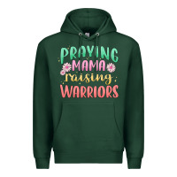 Sports Green prying mama raising warriors malia Premium Hoodie - MaliasSmallBusiness