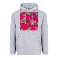 Heather Grey valentines day lock and key seamless pattern Heavyweight Hoodie - BundleAndBundleShop