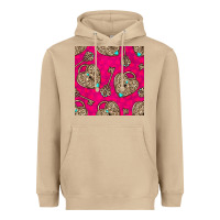 Valentines Day Lock And Key Seamless Pattern Heavyweight Hoodie | Teevron
