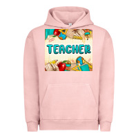 Pigment Salmon teacher Urban Hoodie - MaliasSmallBusiness