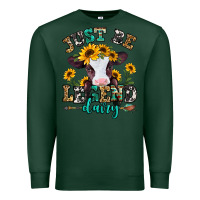 Sports Green just be legend dairy heifer Premium Sweatshirt - Jasminsmagicworld