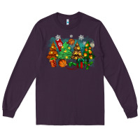 Plum christmas trees with basketball Long Sleeve Tee - Zillion Design Studio