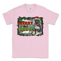 Bubblegum Pink merry and bright pitbull with farm Classic Tee - RanaPortraitStore