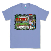 Colony Blue merry and bright pitbull with farm Classic Tee - RanaPortraitStore