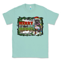Seafoam merry and bright pitbull with farm Classic Tee - RanaPortraitStore