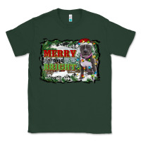 Sports Green merry and bright pitbull with farm Classic Tee - RanaPortraitStore