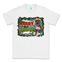 Merry And Bright Pitbull With Farm Classic Tee | Teevron