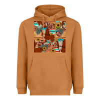 Meerkat football hereford sunflower seamless pattern Heavyweight Hoodie - JahusDesignShop